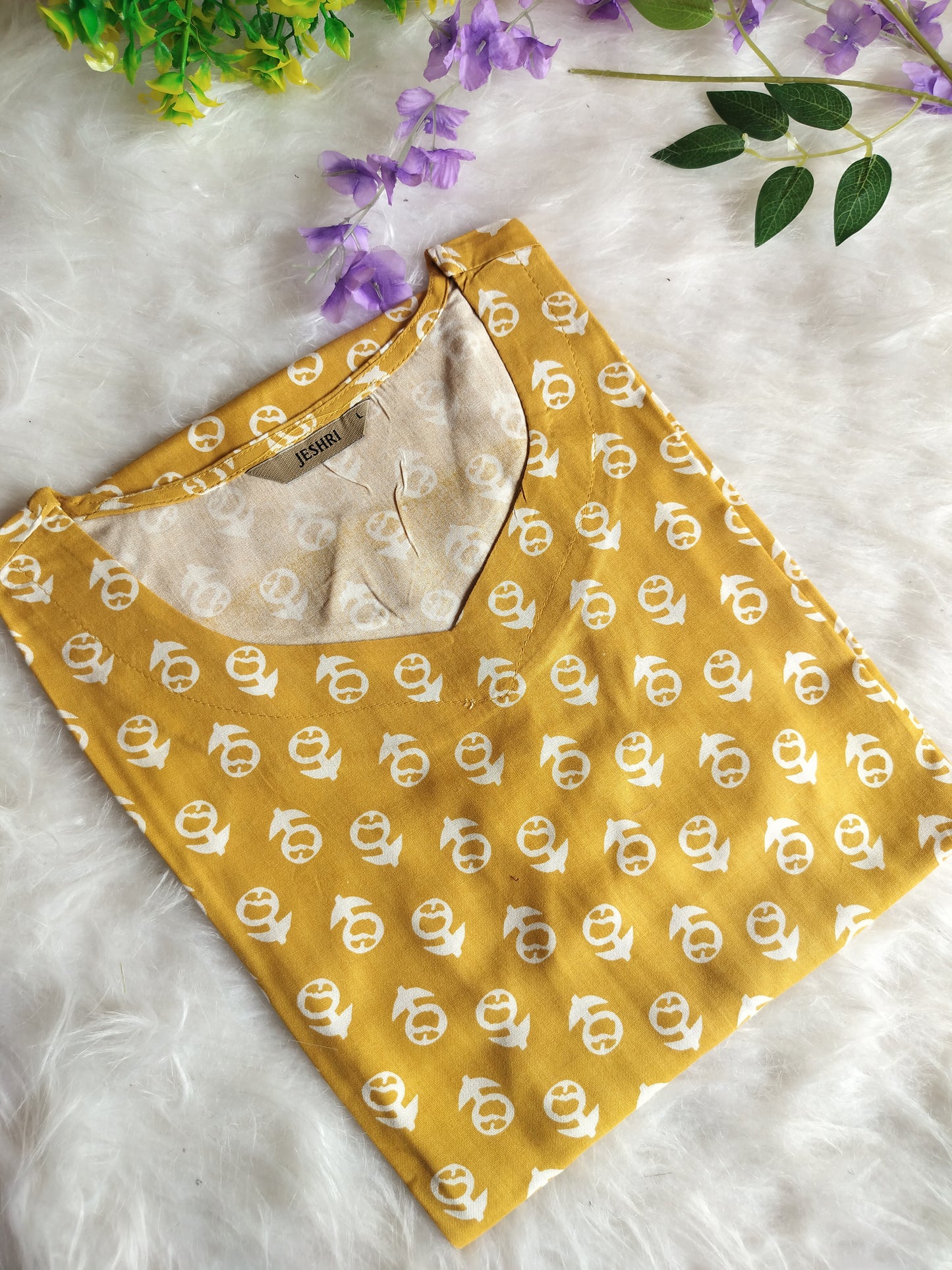 Export Rayon Yellow Kurthi