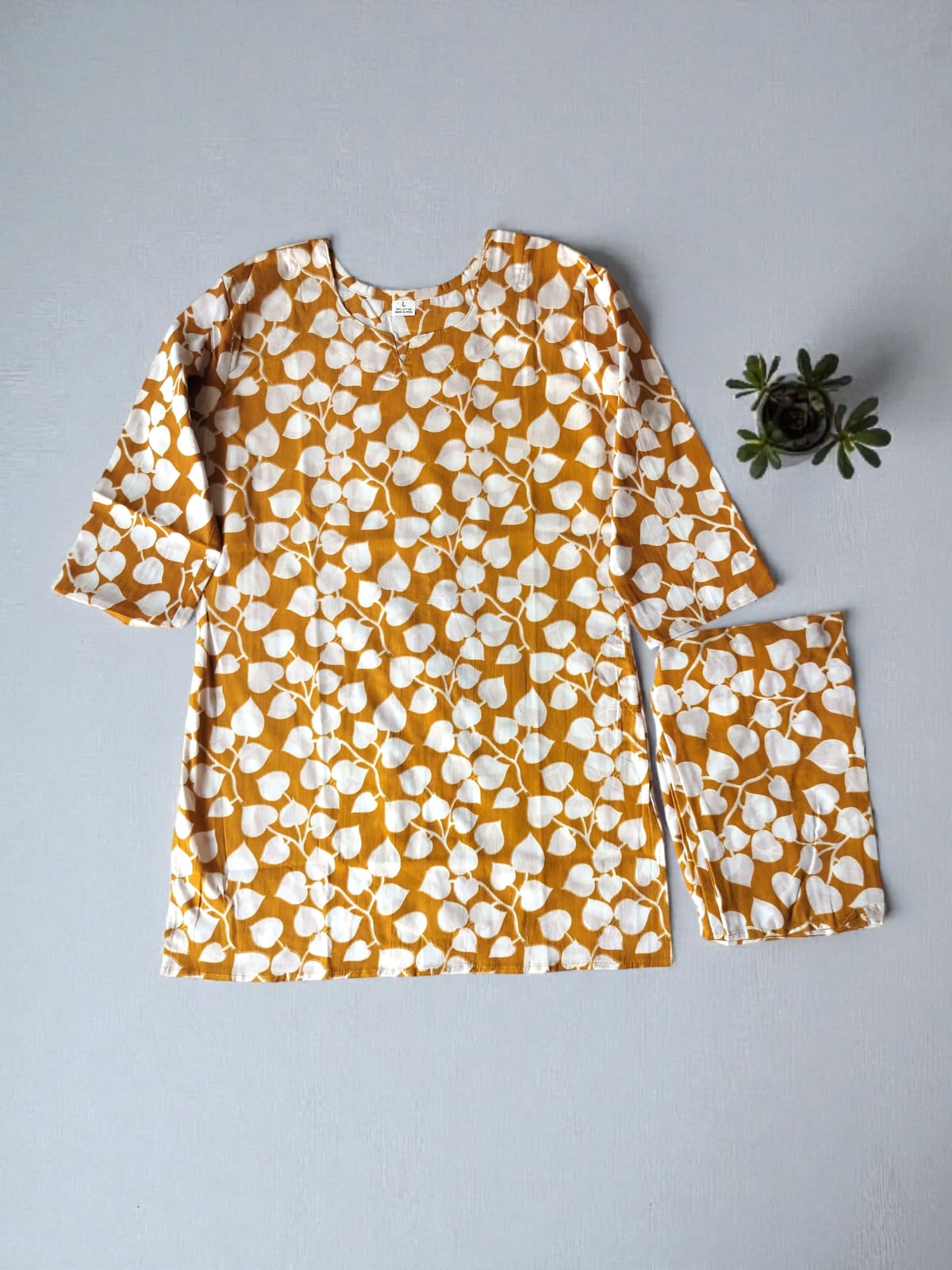 Cotton Short Kurthi Co-Ord set