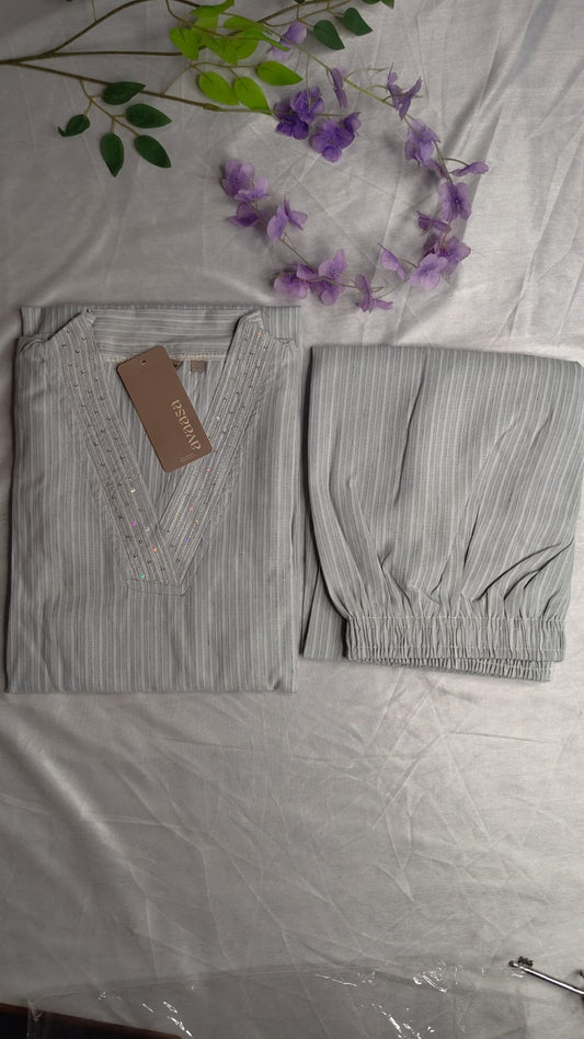 Avaasa - Rayon Office Wear -Ivary
