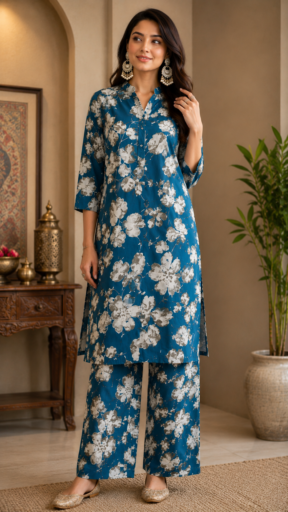Niharika- Floral Blue