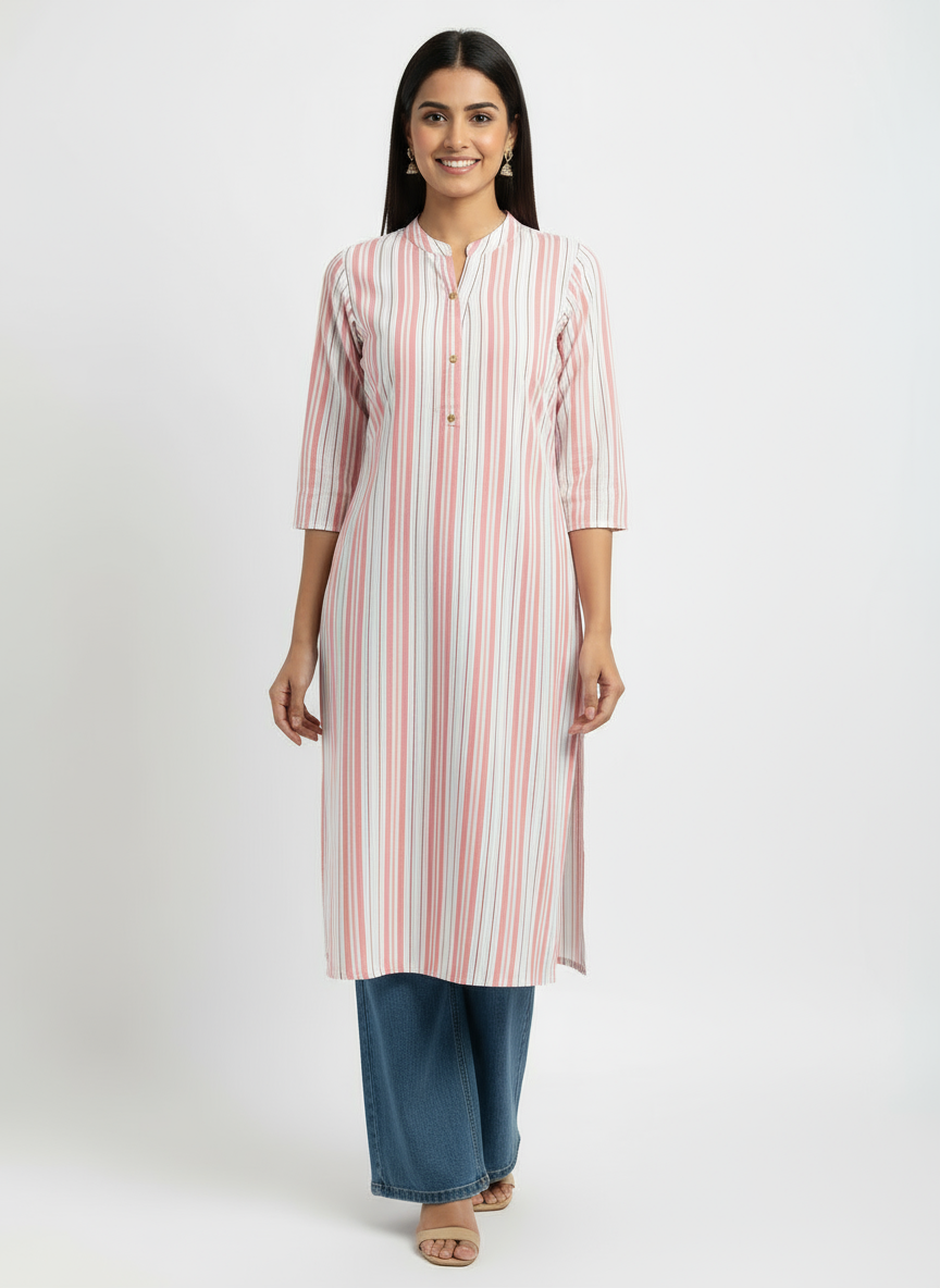 Cotton close collar Kurthi