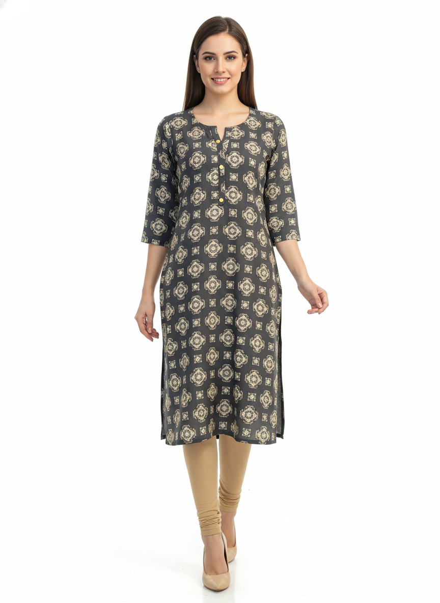 Black Rayon Kurthi