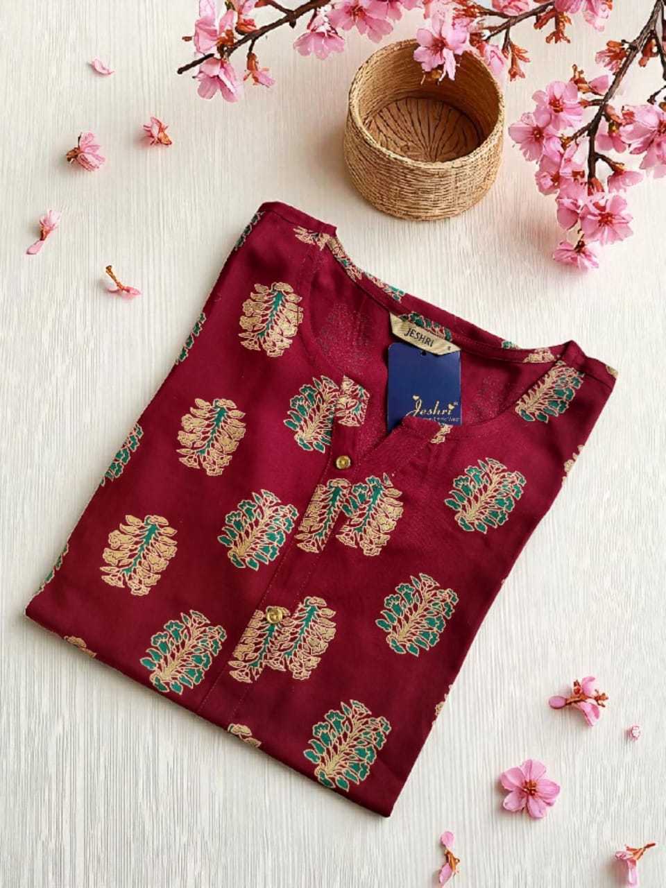 Export Rayon  Marron print Kurthi