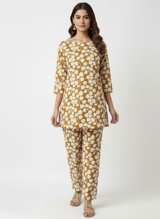 Cotton Short Kurthi Co-Ord set