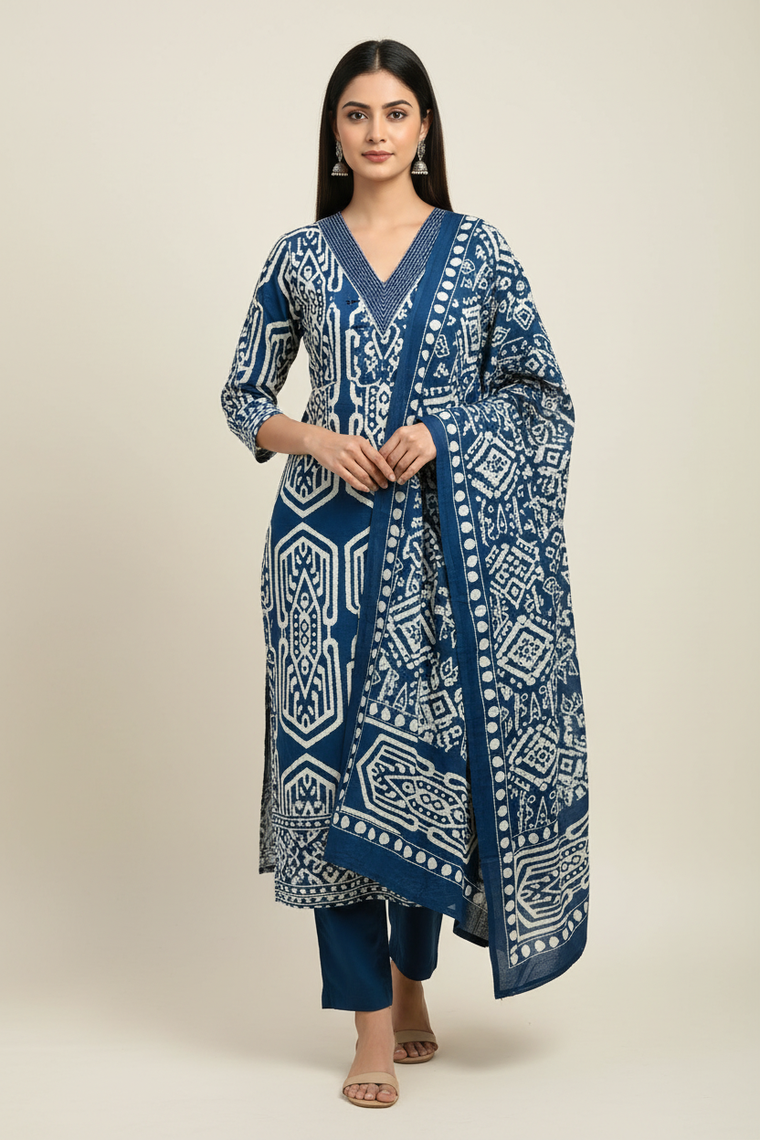 3 Piece Suit jaipur cotton Suit
