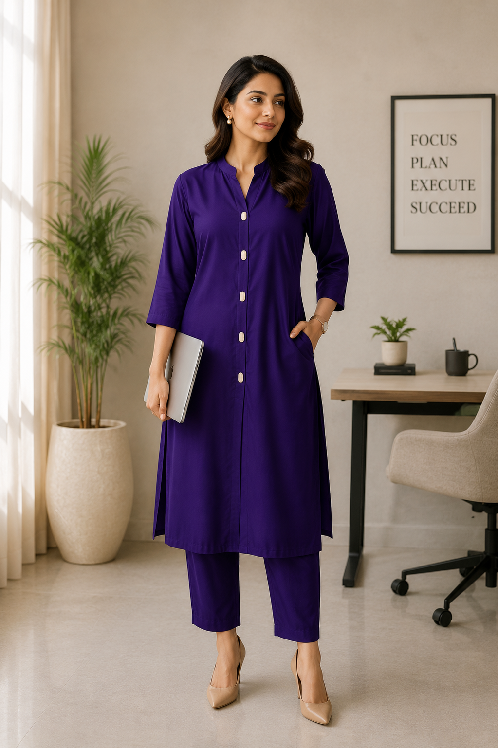 Akshara - Plain Vertican  A Line