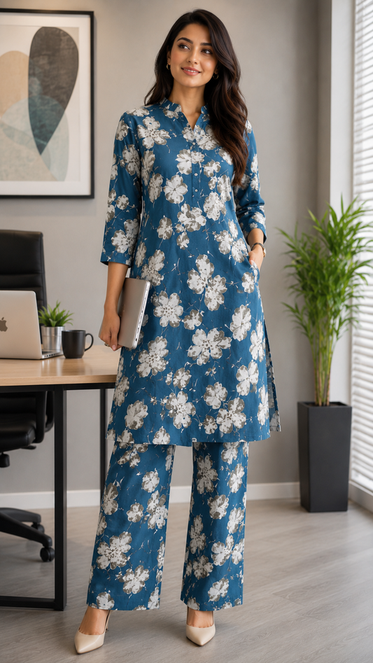 Niharika- Floral Blue