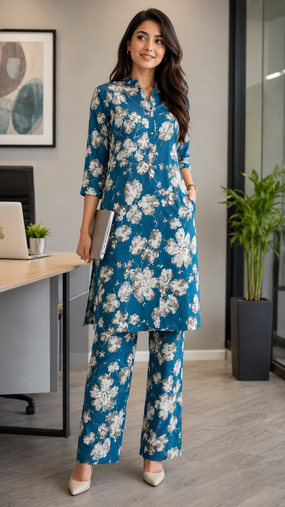 Niharika- Floral Blue