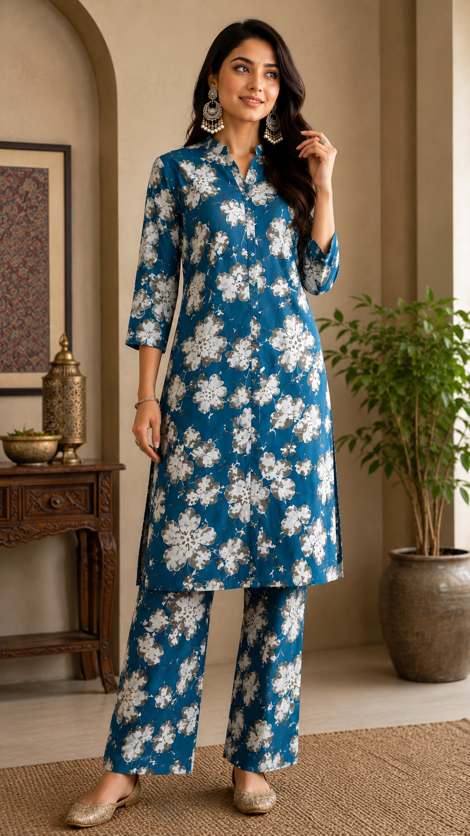 Niharika- Floral Blue