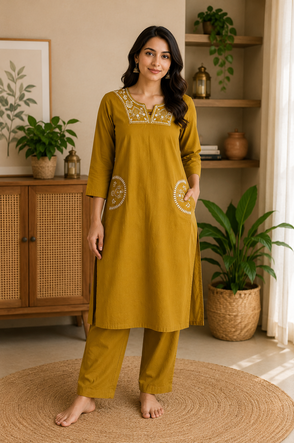 Shanaya- Premium Dabu Cotton Co ord Set