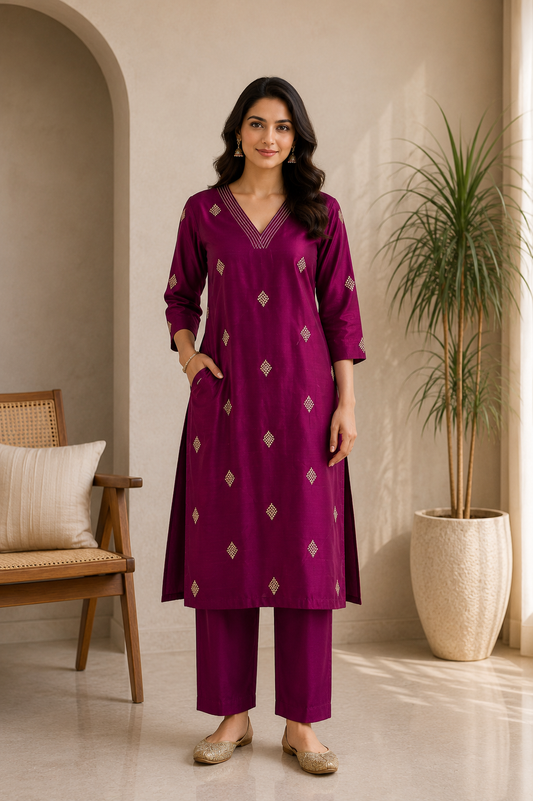 Avaasa- Slub Cotton Co ord set