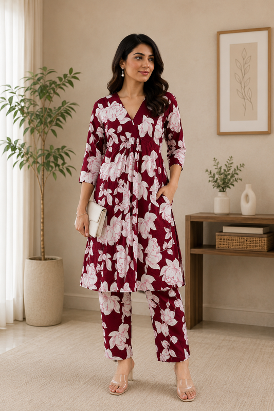 Mithra- Cooton Rayon Front frill