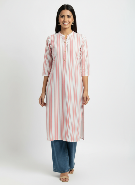 Cotton close collar Kurthi