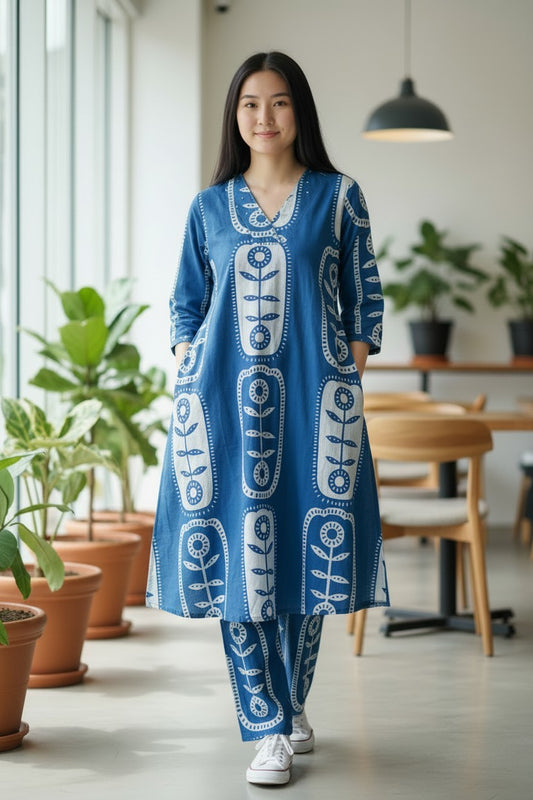 Ruhani-  Premium Dabu Cotton Co Ord Set