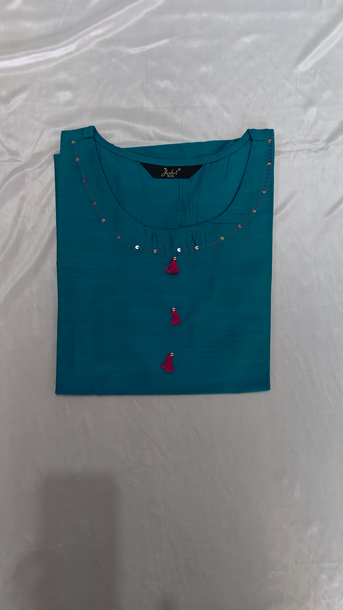 Slub Cotton Kurthi Blue