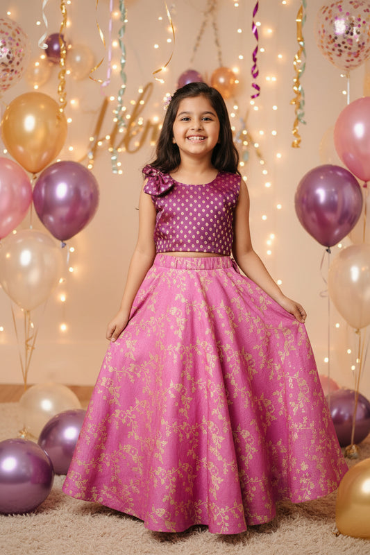 Customized umbrella skirt with crop top