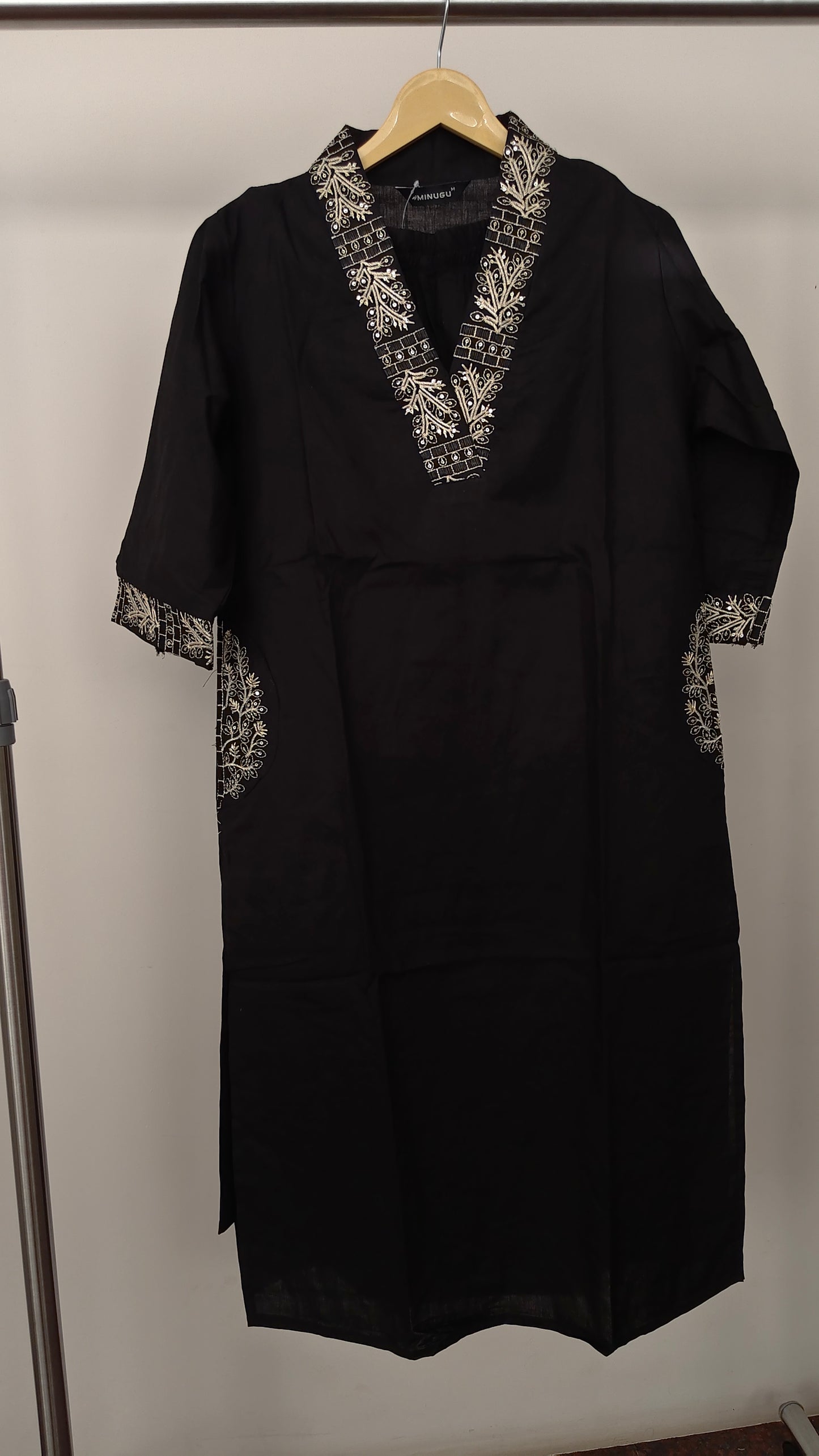 Maahi- Premium Dabu Cotton- Co Ord set- Black