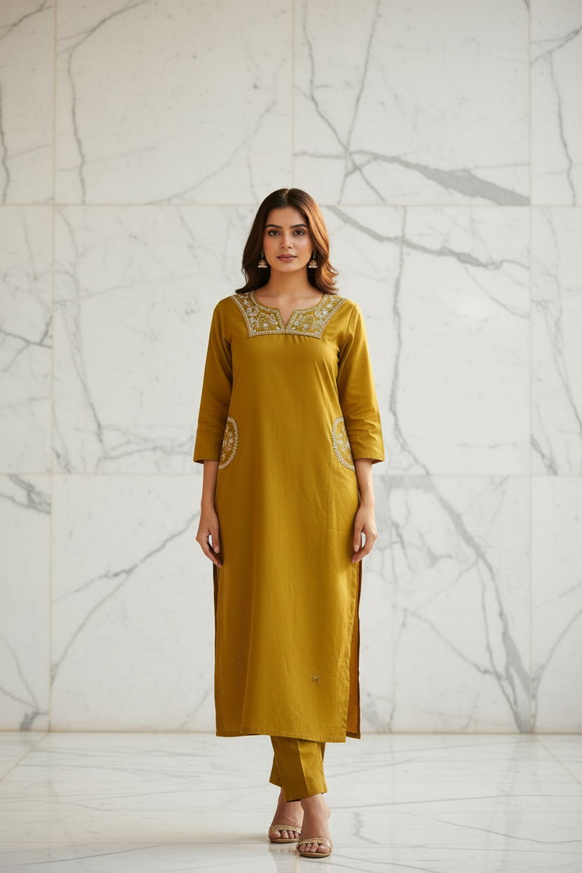 Shanaya- Premium Dabu Cotton Co ord Set