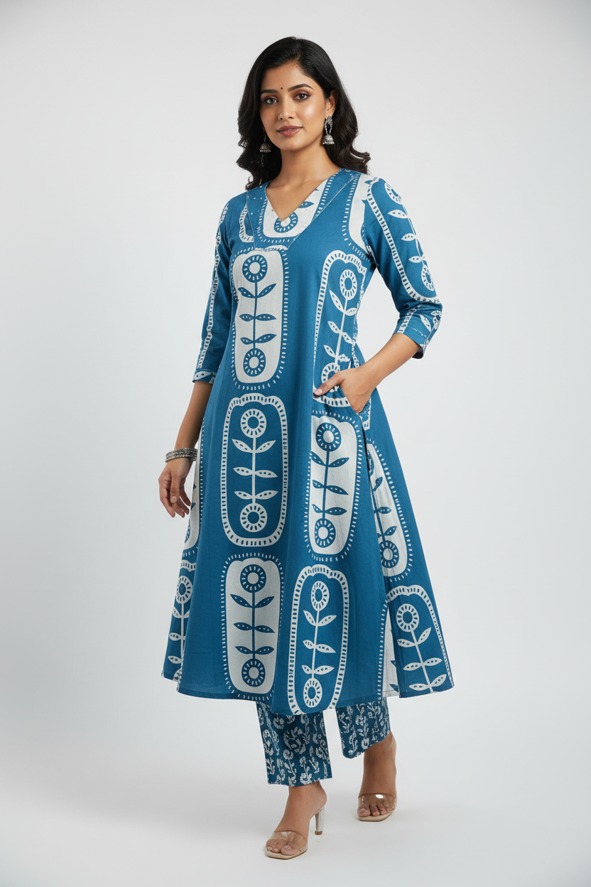 Ruhani-  Premium Dabu Cotton Co Ord Set